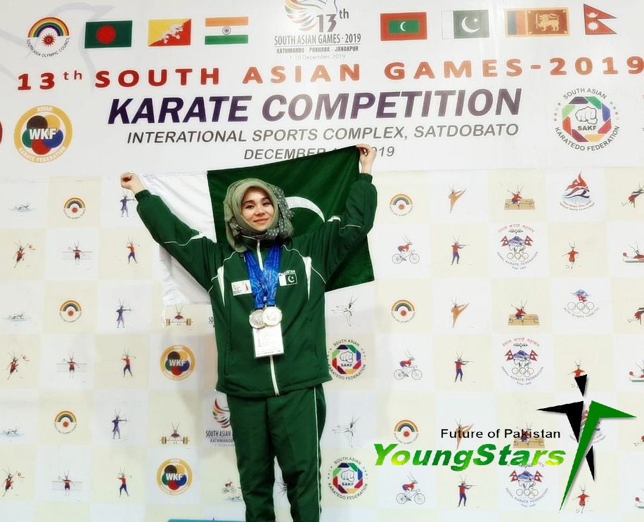  Shahida Abbasi from Baluchistan Quetta won a gold medal at 13th South Asian Games 2019. 